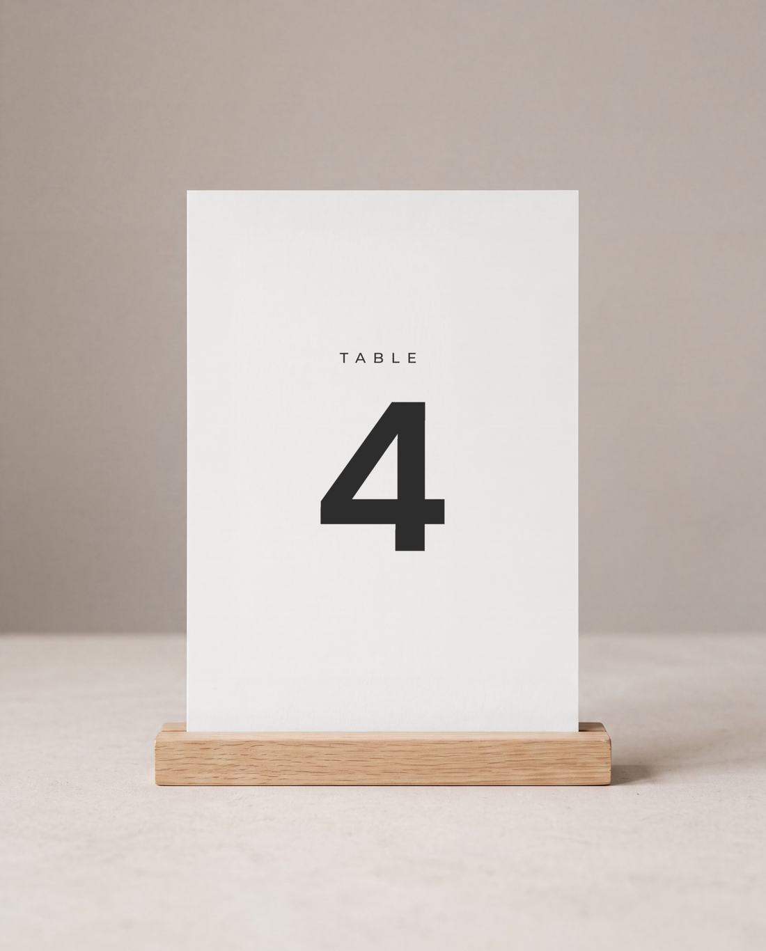 The Aldridge table number, close detail