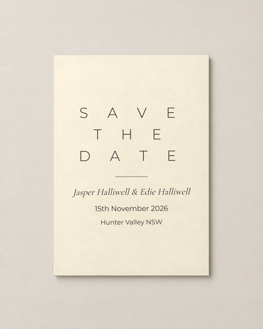 The Opaline save the date, second colour