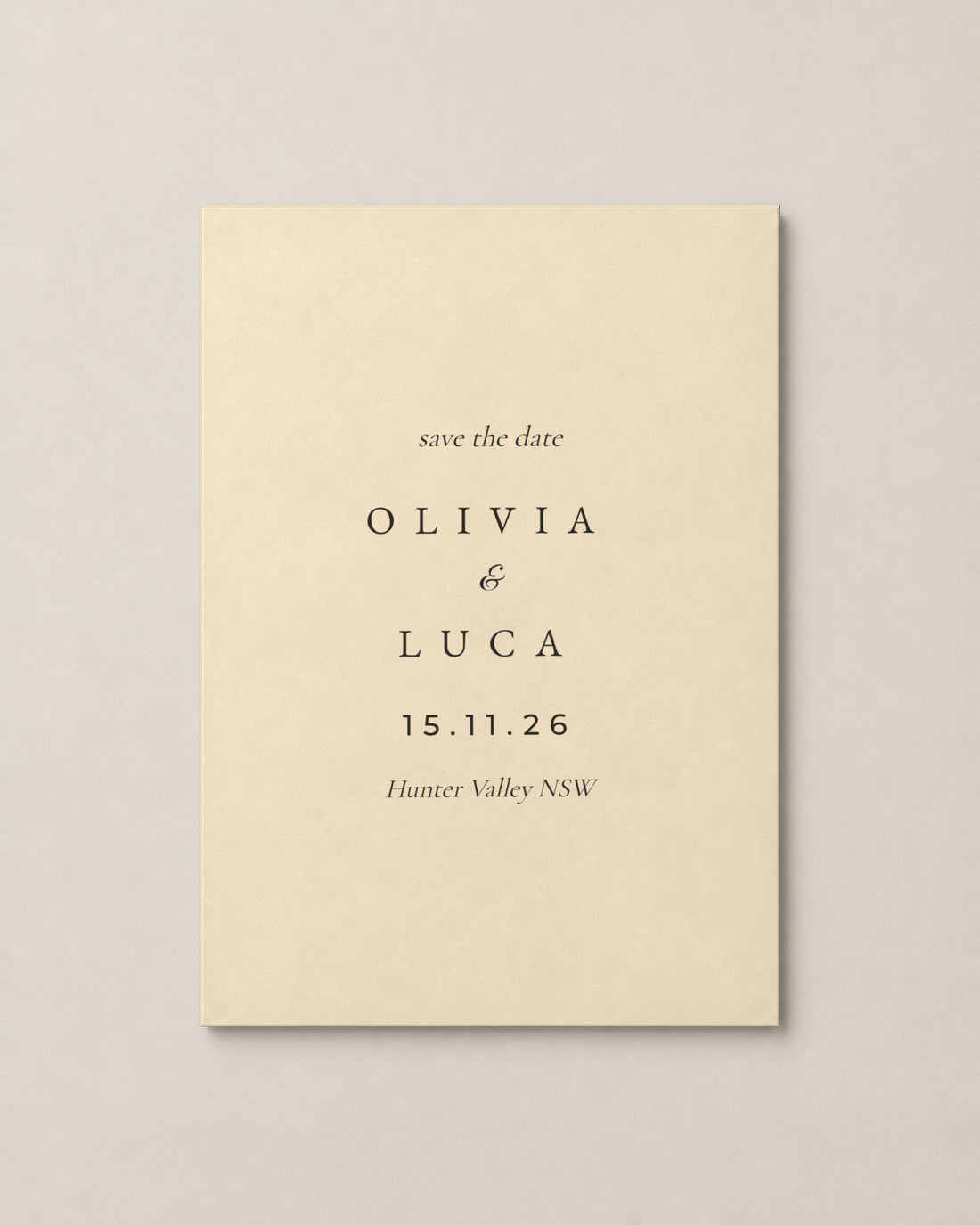 The Portsea save the date, second colour