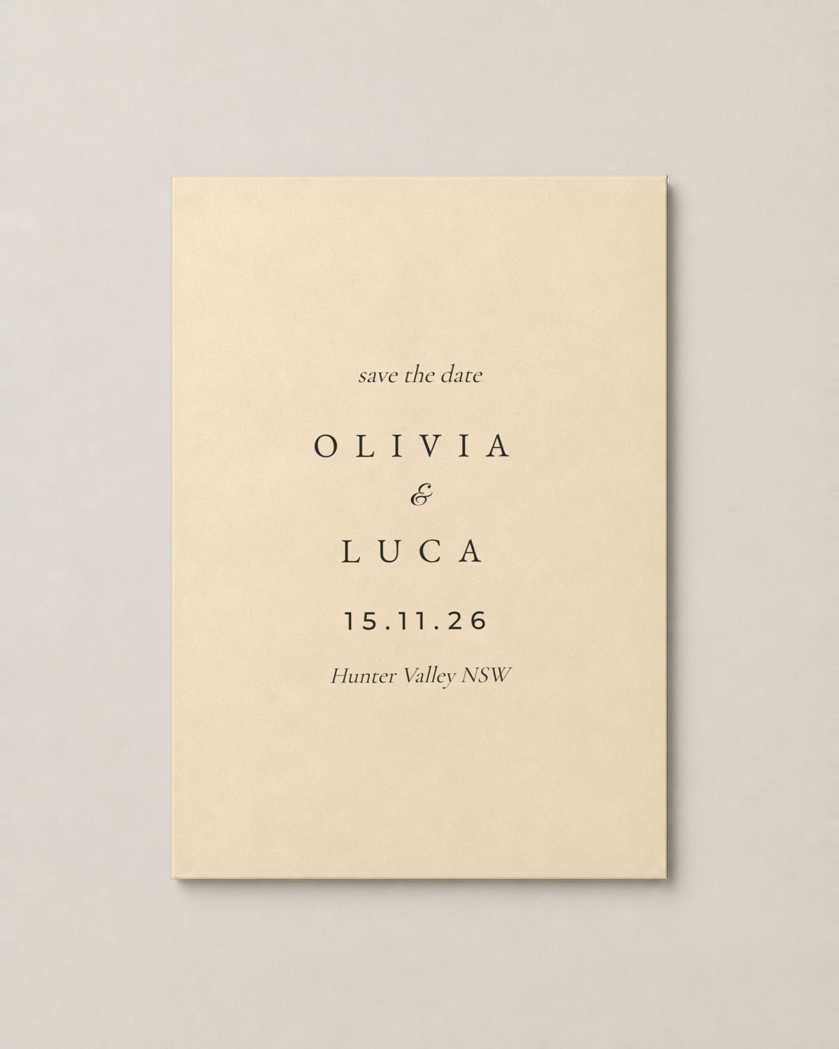 The Portsea save the date, second colour