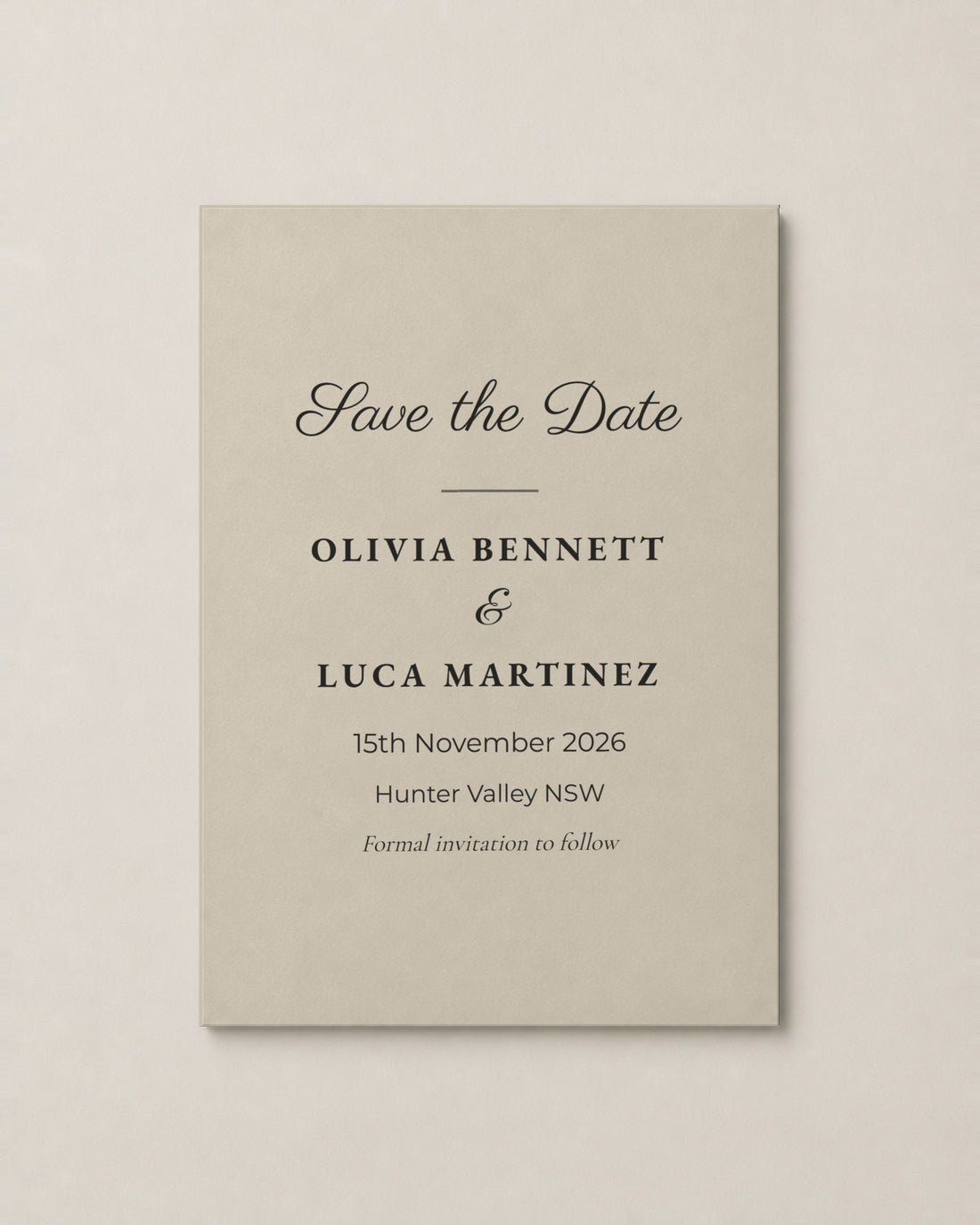 The Primrose save the date, second colour