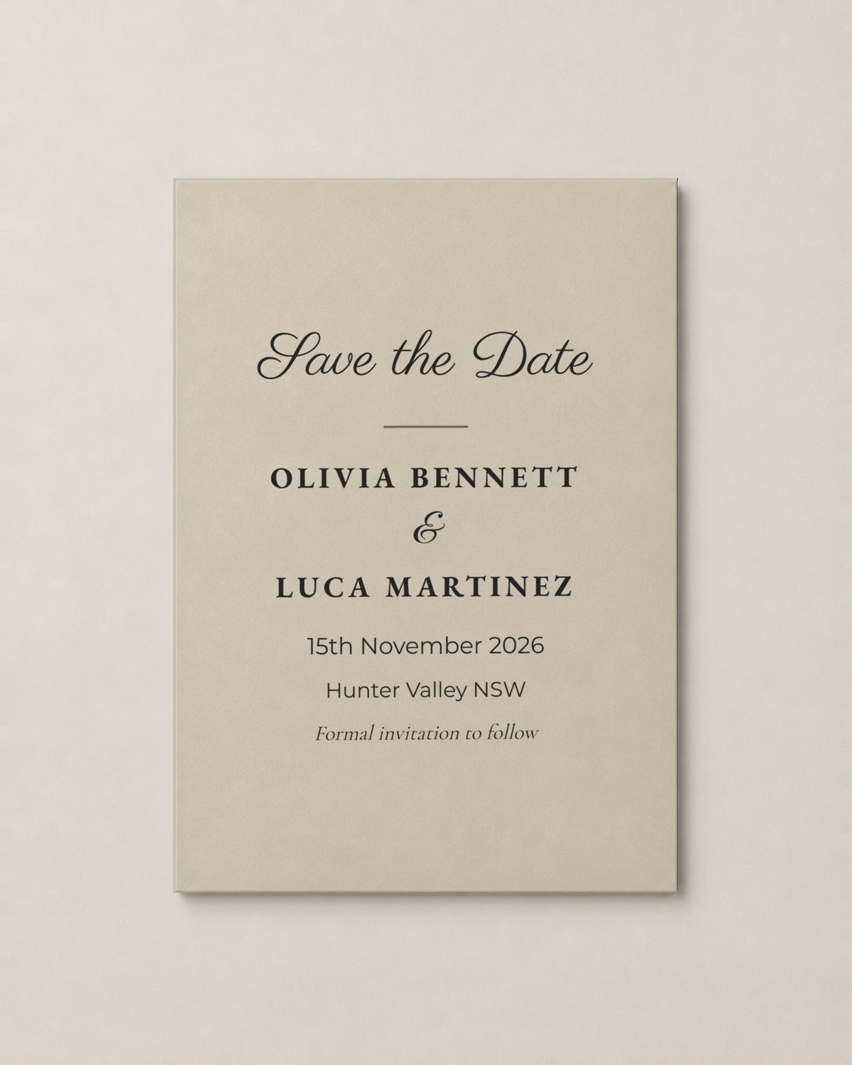 The Primrose save the date, second colour