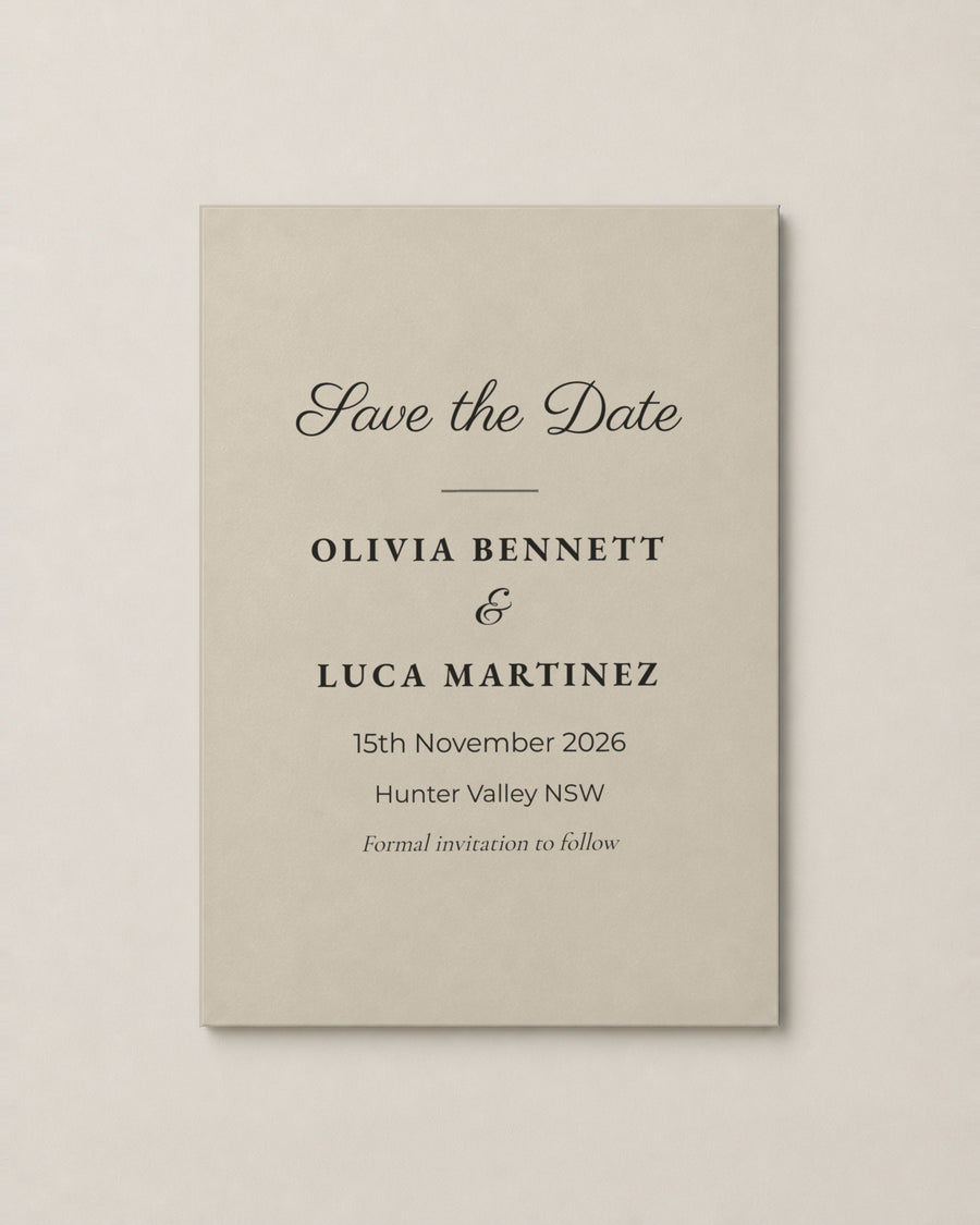 The Primrose save the date, second colour