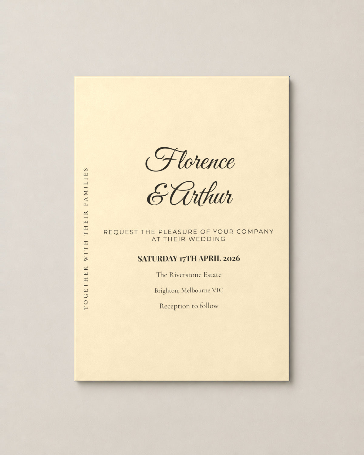 The Quill wedding invitation, second colour