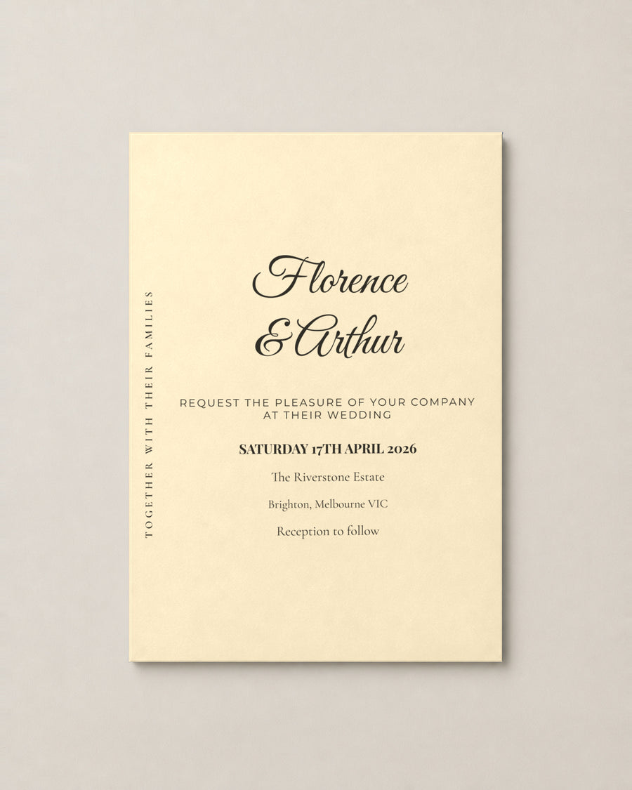 The Quill wedding invitation, second colour
