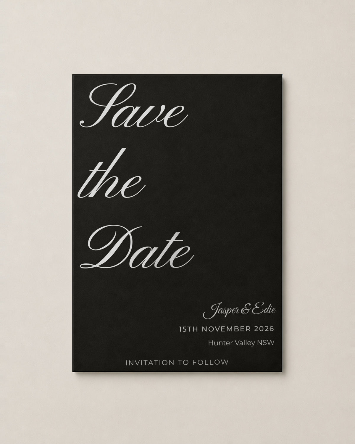 The Rosslyn save the date, second colour
