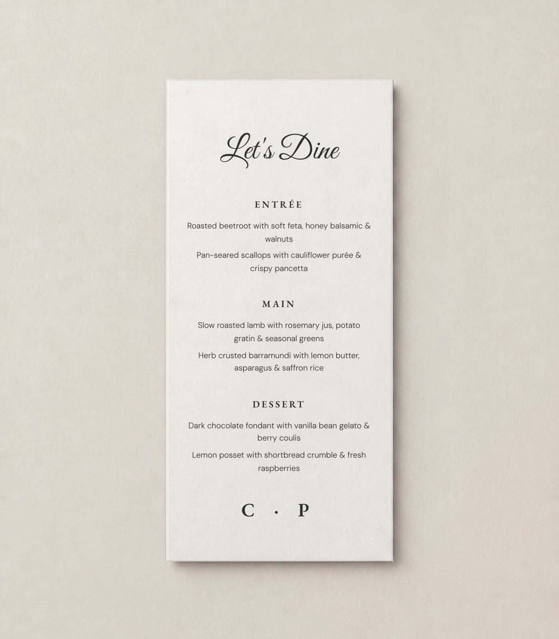Menu 05, porcelain 50