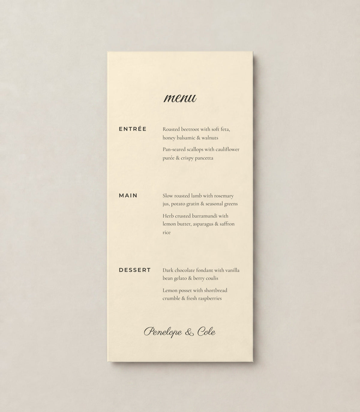 Menu 07, ivory 49