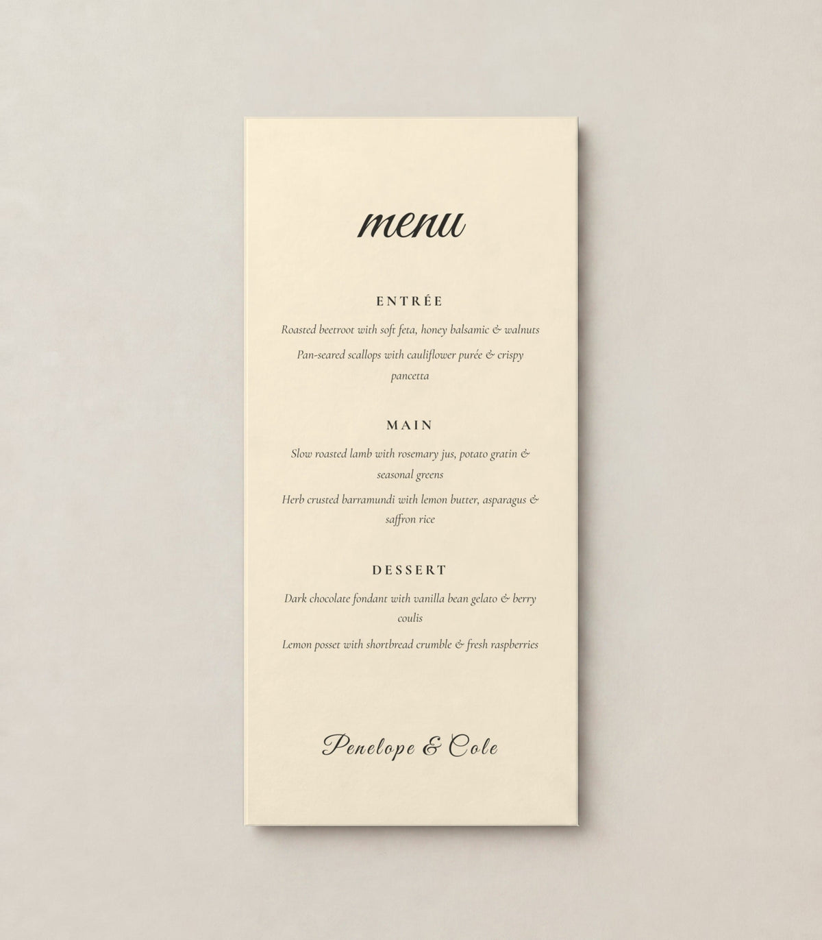 Menu 08, Ivory 49