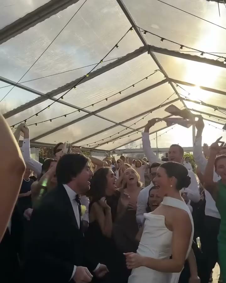 Tambourines raised across the dance floor