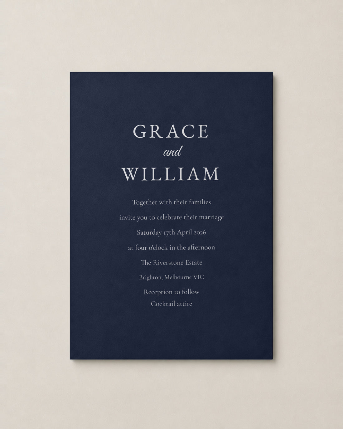 The Estelle invitation, second colour