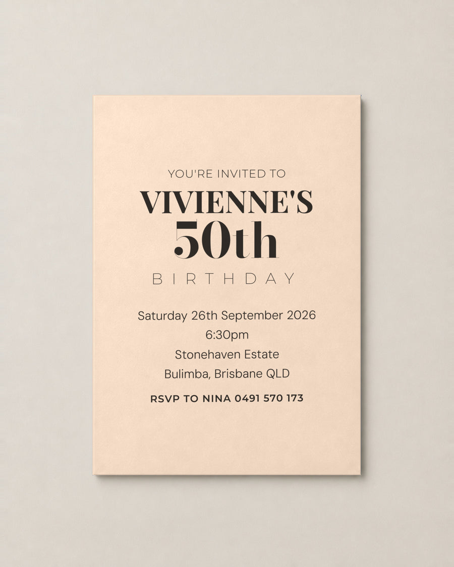 The Whitehaven birthday invitation, second colour