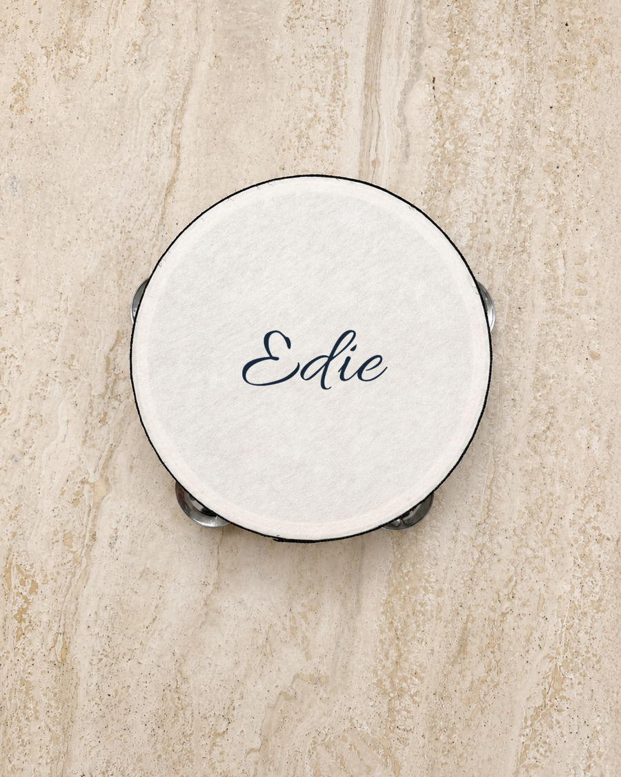 Personalised Wedding Tambourine, The Guest Name