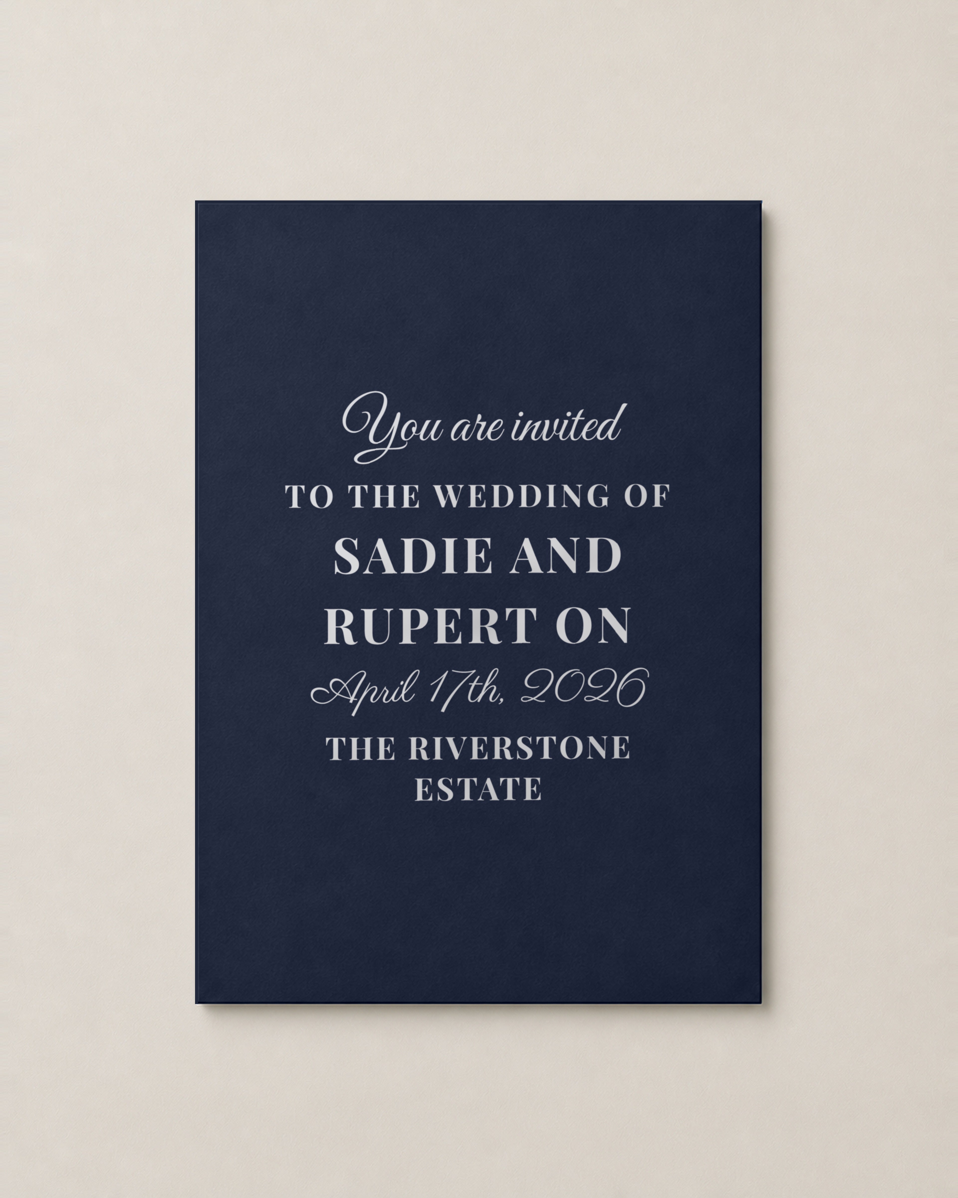 The Birchgrove invitation, second colour