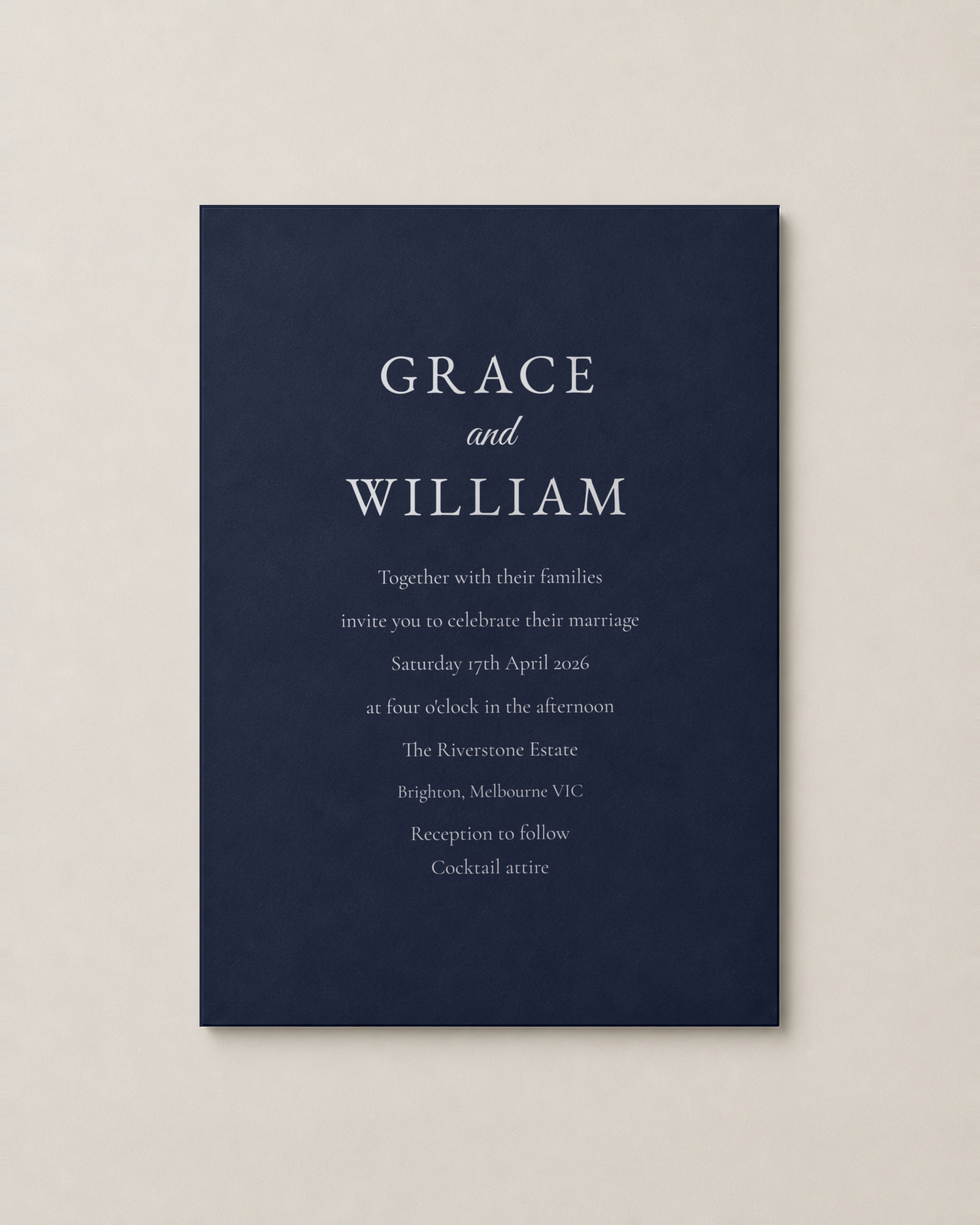 The Estelle invitation, second colour